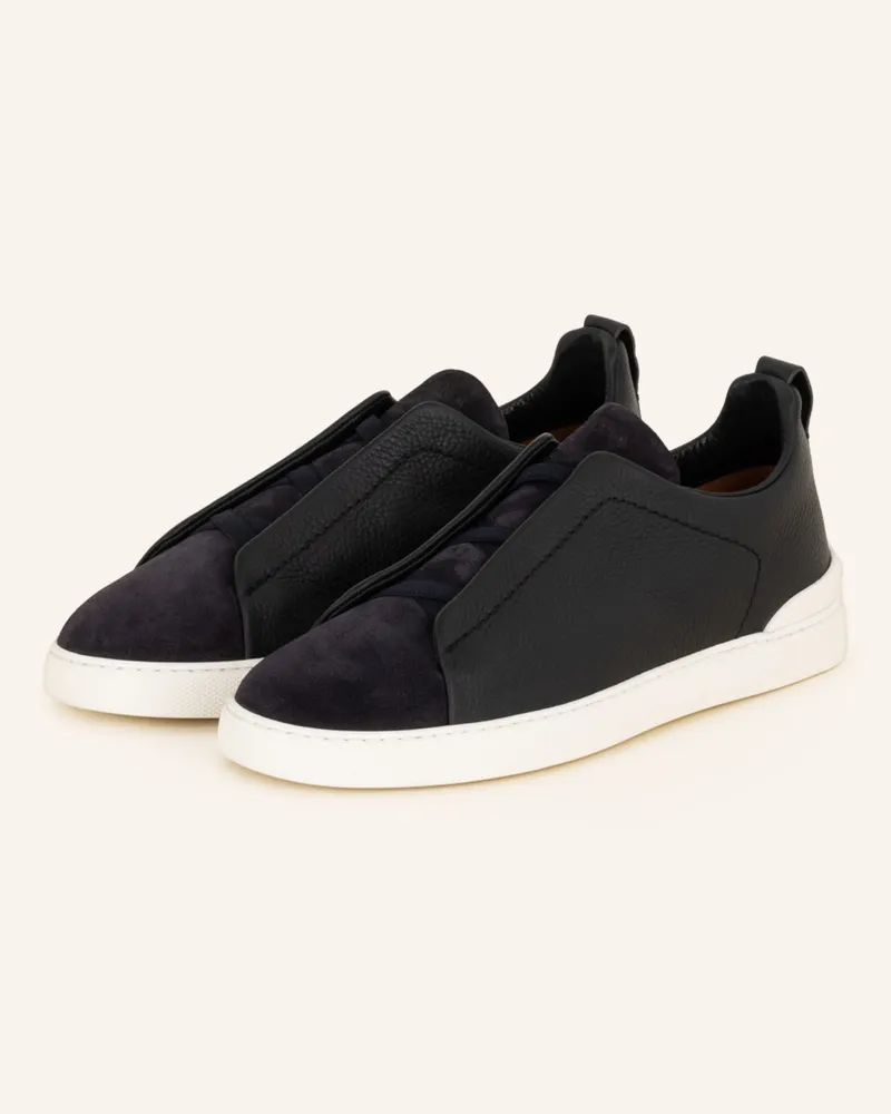 Ermenegildo Zegna Slip-on-Sneaker TRIPLE STITCH Dunkelblau