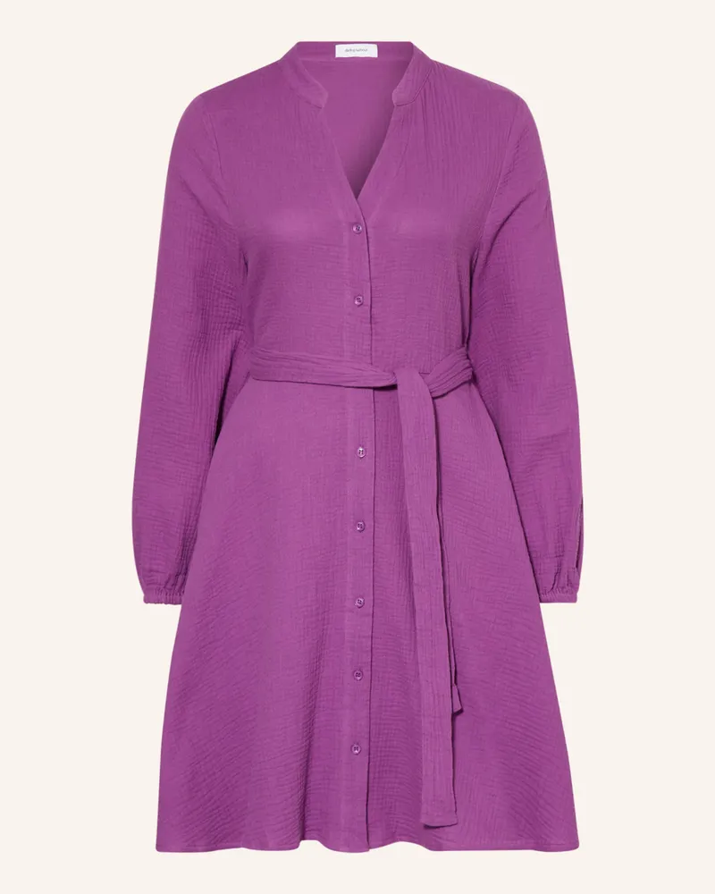 Darling Harbour Hemdblusenkleid Aus Musselin pink Orchidee