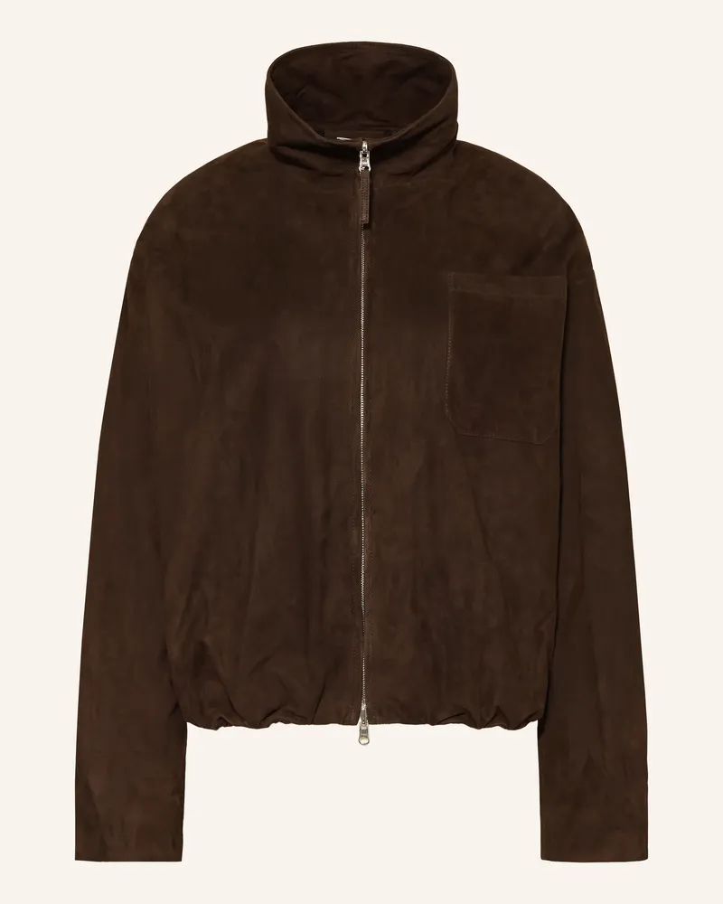 UTZON Lederjacke Julie braun Dunkelbraun