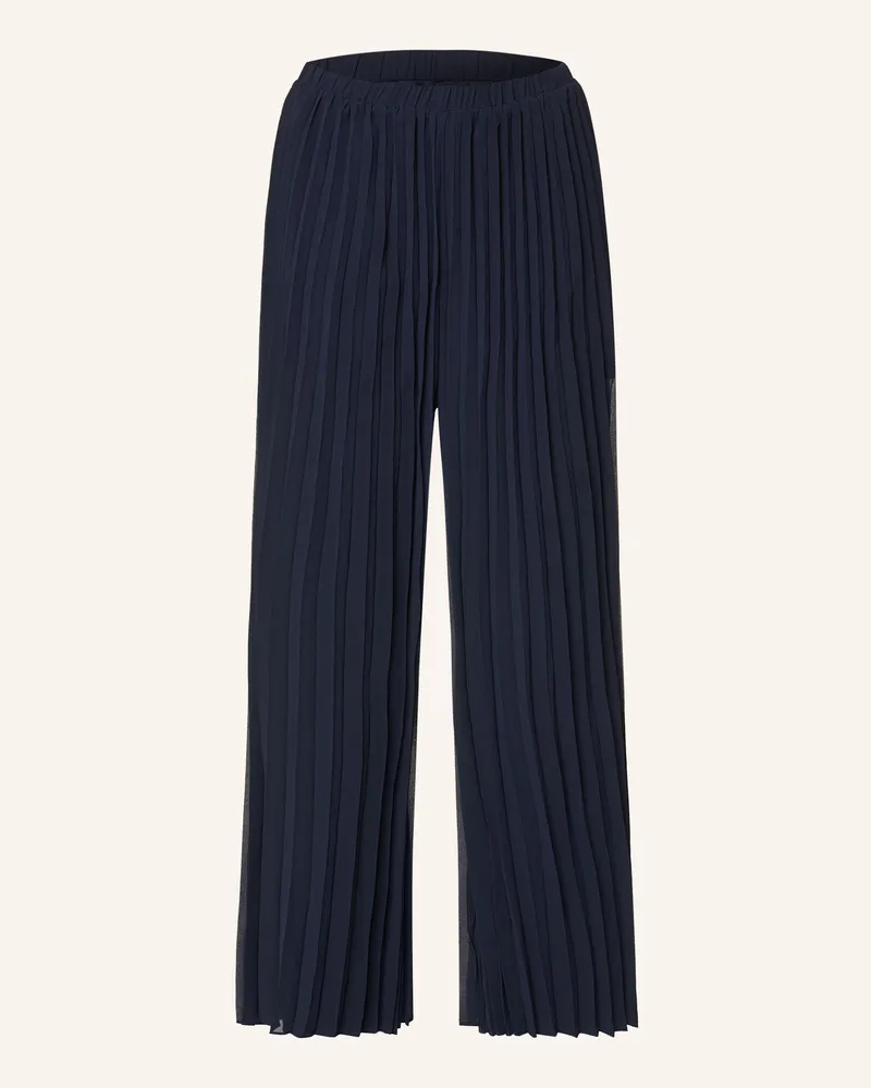 Apart Marlenehose mit Plissees Dunkelblau