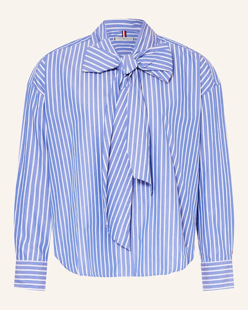 Tommy Hilfiger Hemdbluse mit Schluppe Blau