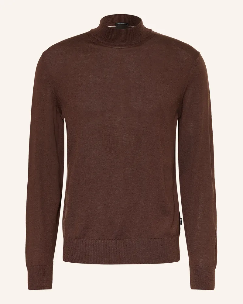 HUGO BOSS Pullover H-Bjarno braun Dunkelbraun