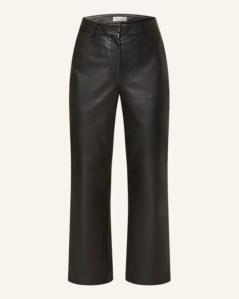Marc O'Polo Lederhose Schwarz