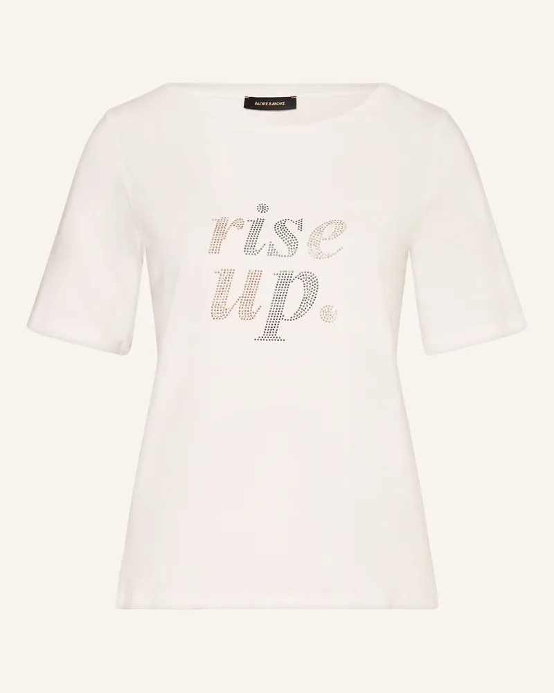 More & More T-Shirt mit Schmucksteinen Ecru