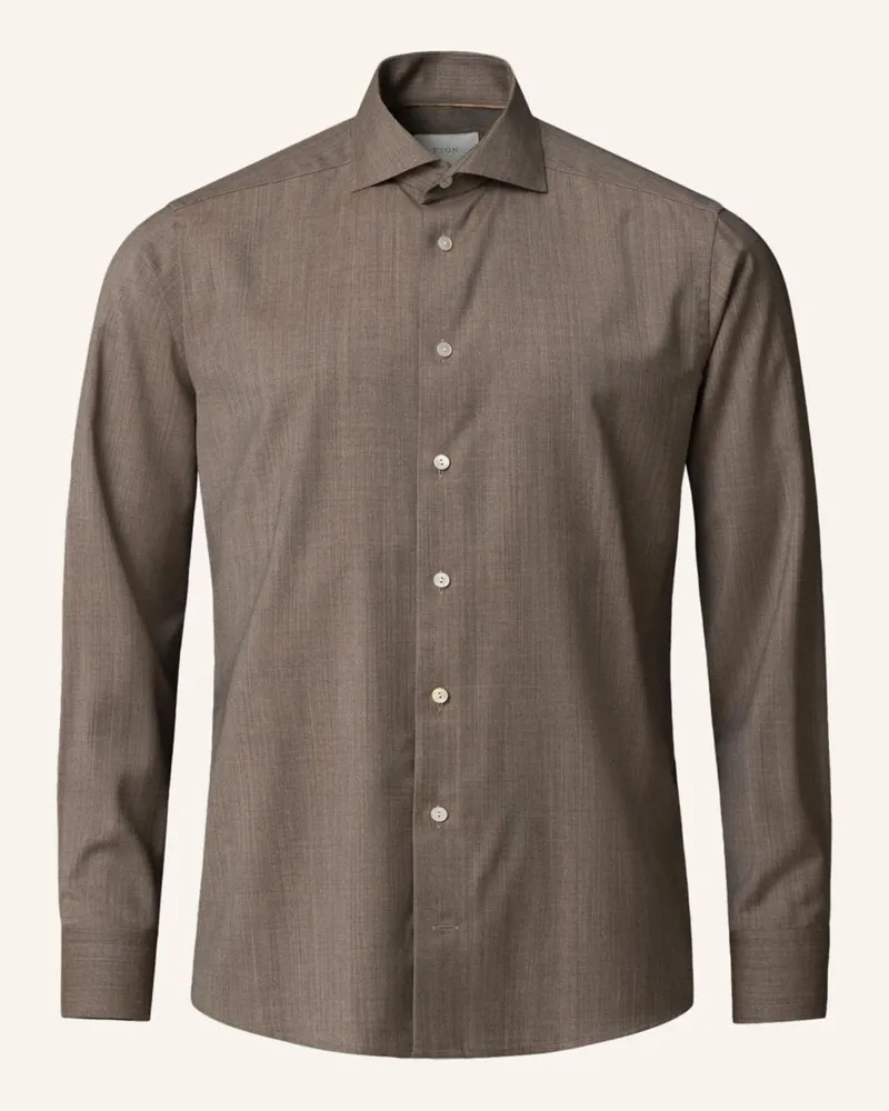 Eton Merino-Hemd Contemporary Fit Beige