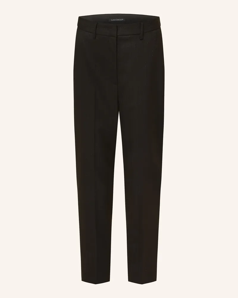 Luisa Cerano Hose mit Glitzergarn Schwarz