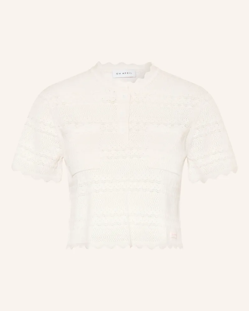 OH APRIL Strickshirt Serin weiss Weiss