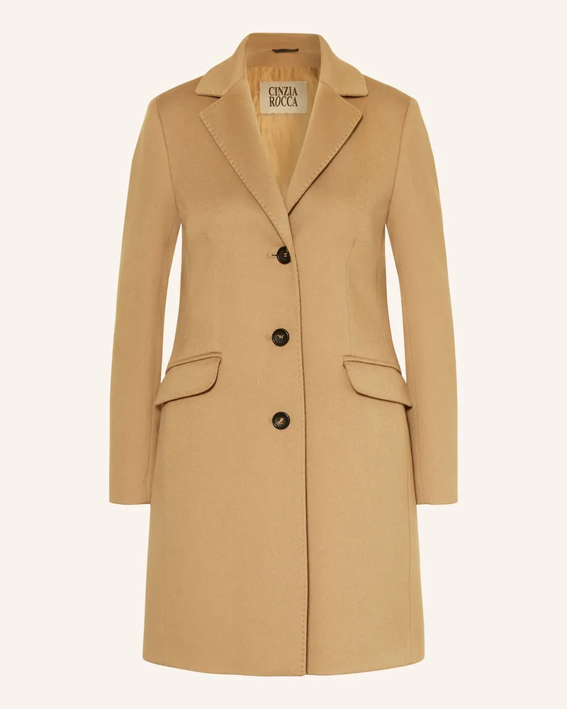 Cinzia Rocca Wollmantel Camel