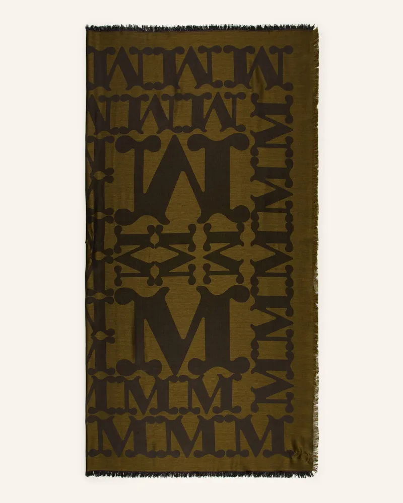 Max Mara Tuch Edro Mit Seide gruen Khaki