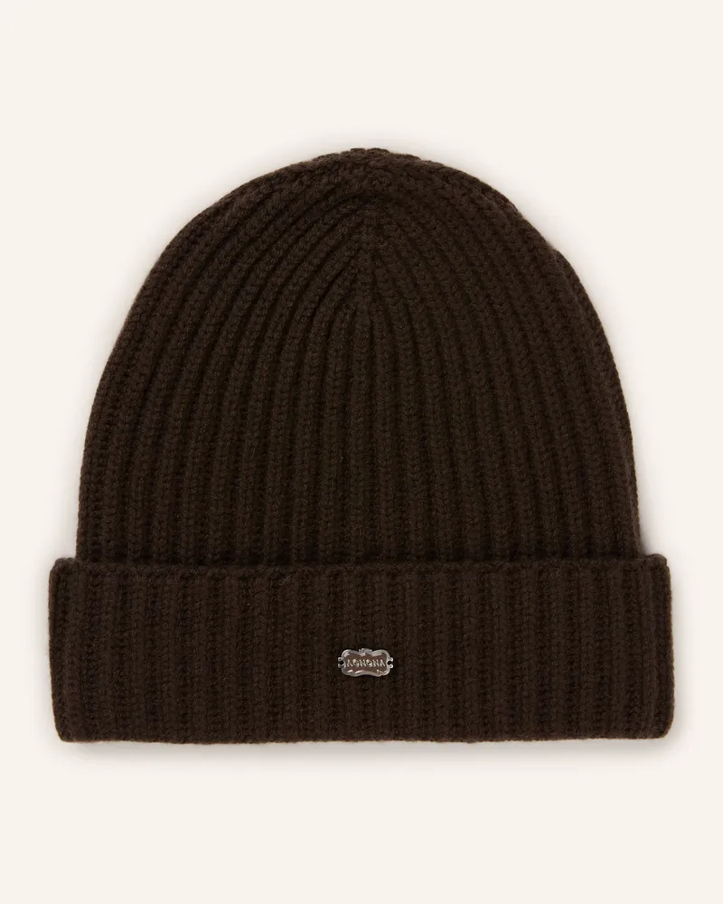 AGNONA Cashmere-Mütze gruen Oliv