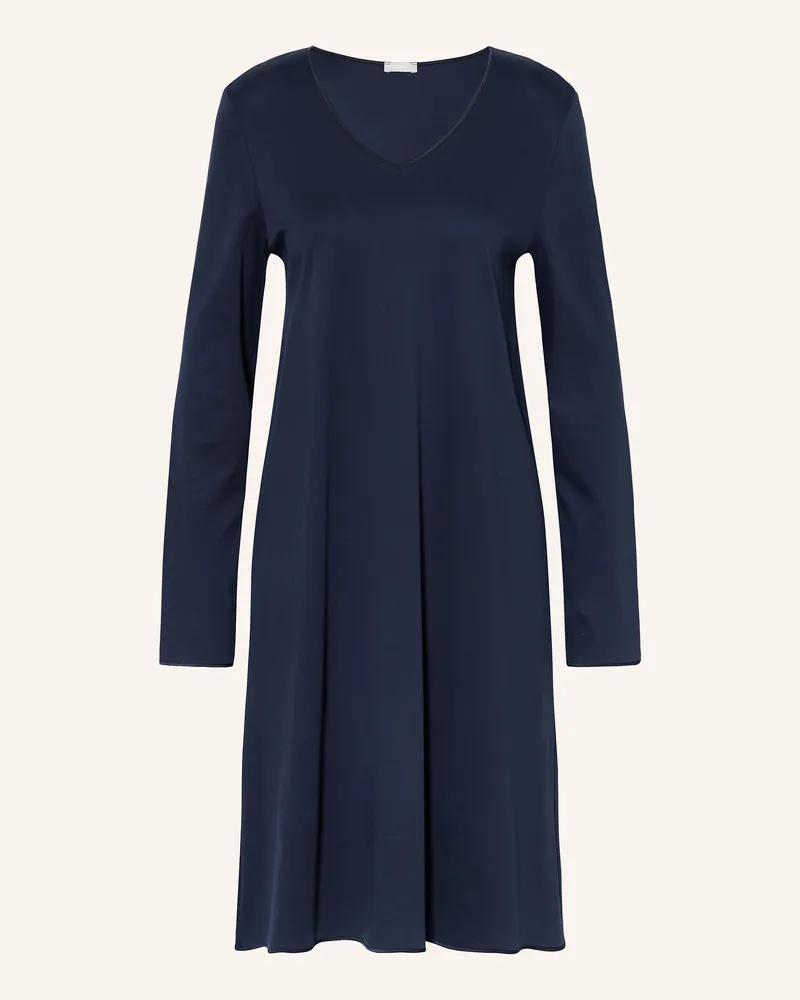 Hanro Nachthemd Cotton Silk blau Dunkelblau