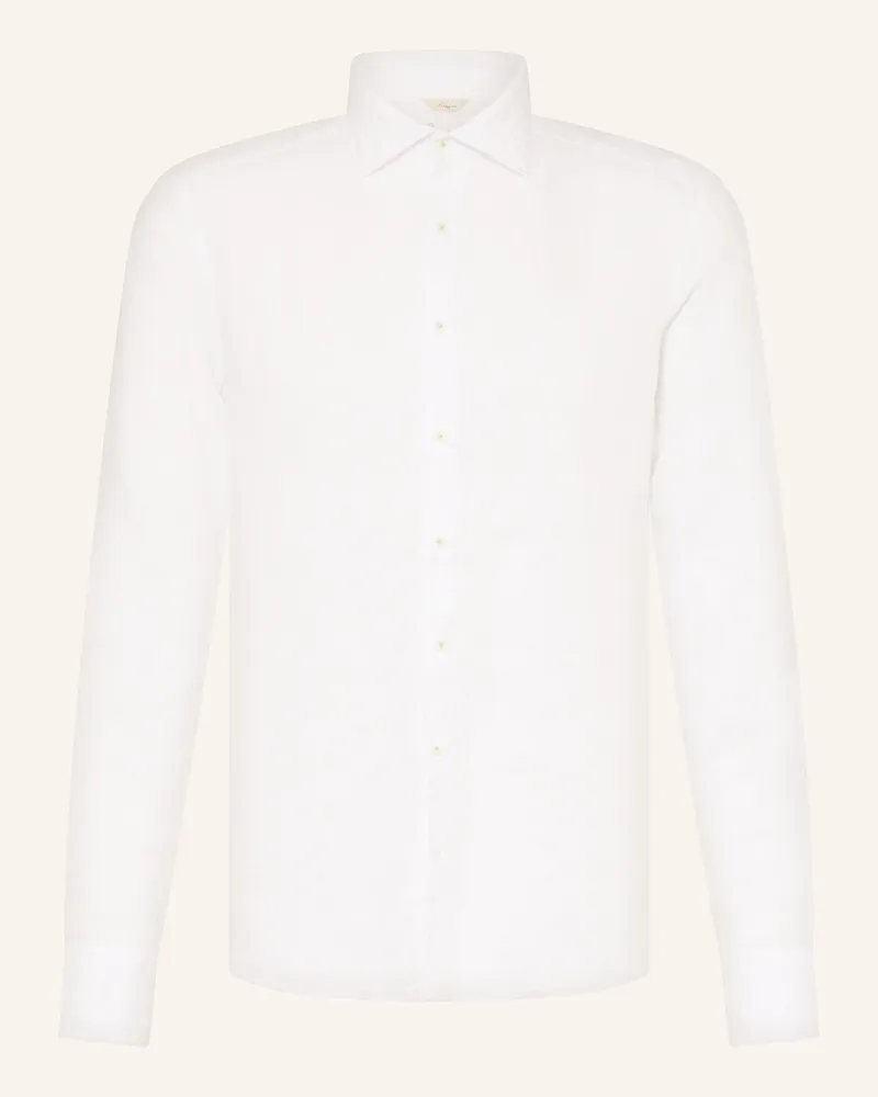 Stenströms Leinenhemd Slim Fit Weiss