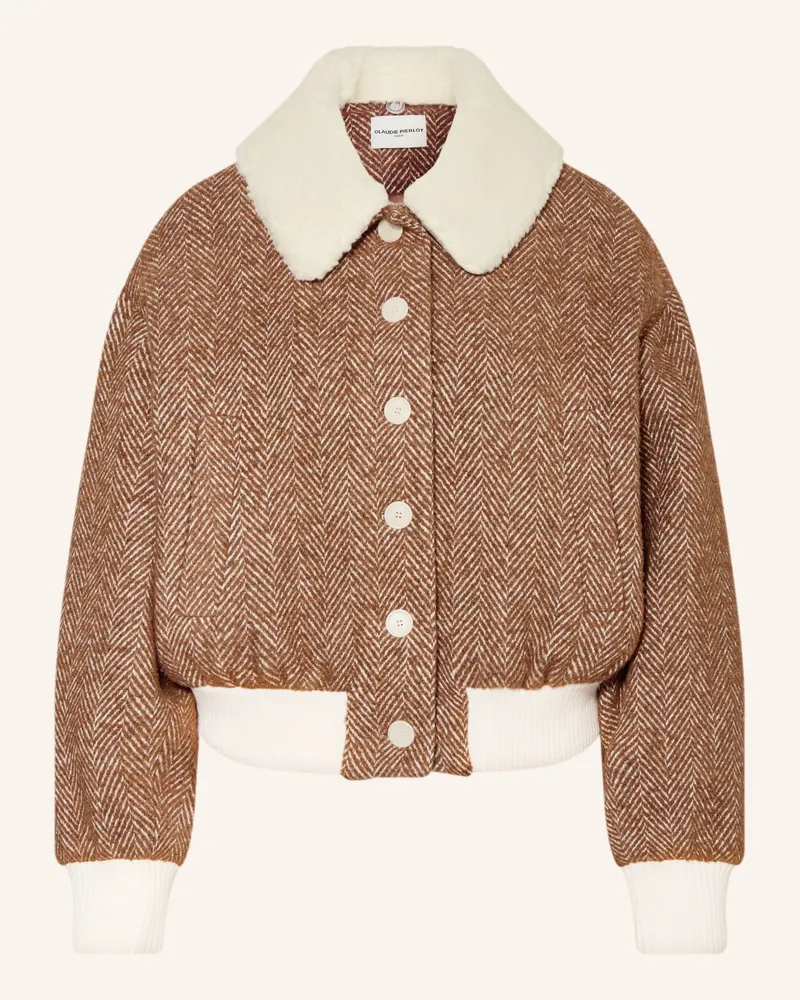 Claudie Pierlot Jacke Mit Abnehmbarem Kragen beige Braun
