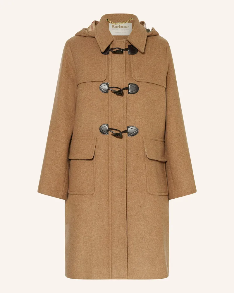 Barbour Dufflecoat MELODY mit abnehmbarer Kapuze Camel