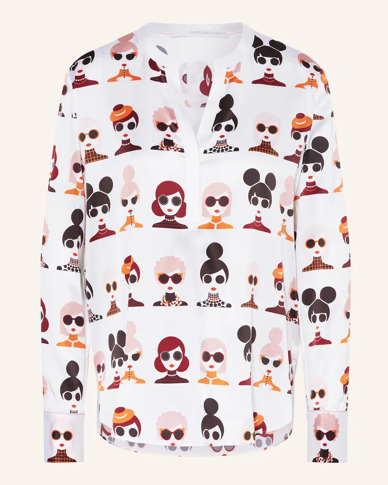 Herzen's Angelegenheit Blusenshirt aus Seide Ecru