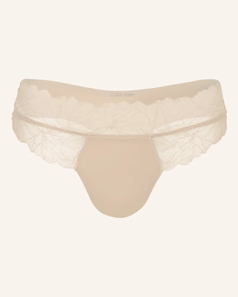 Calvin Klein String Perfectly Fit Lace beige Nude