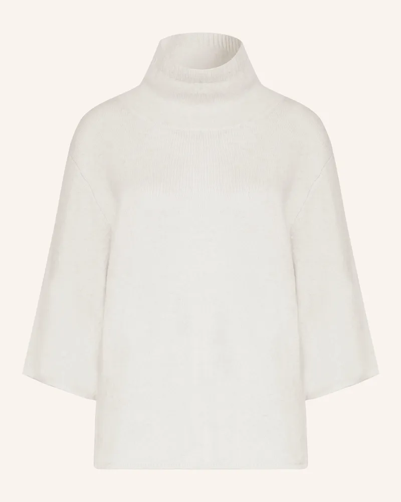 FTC Cashmere Rollkragenpullover aus Cashmere mit 3/4-Arm Creme