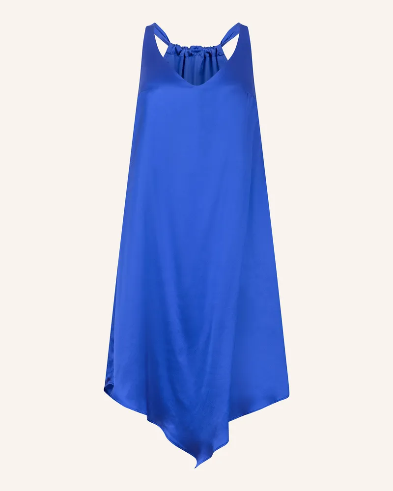 Helene Galwas Trägerkleid Aus Fließender Satinseide Ilka blau Blau