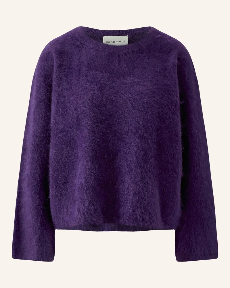 Oui  Cashmere-Pullover lila Dunkellila