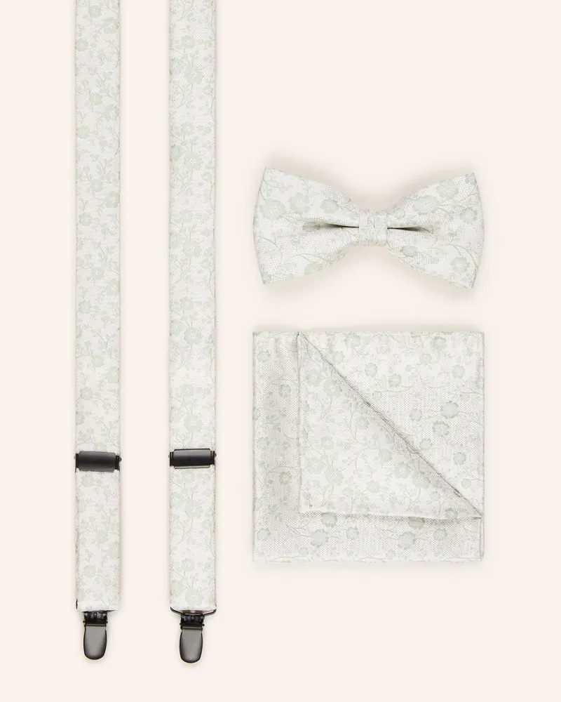 Olymp Set: Hosenträger, Fliege Und Einstecktuch beige Beige