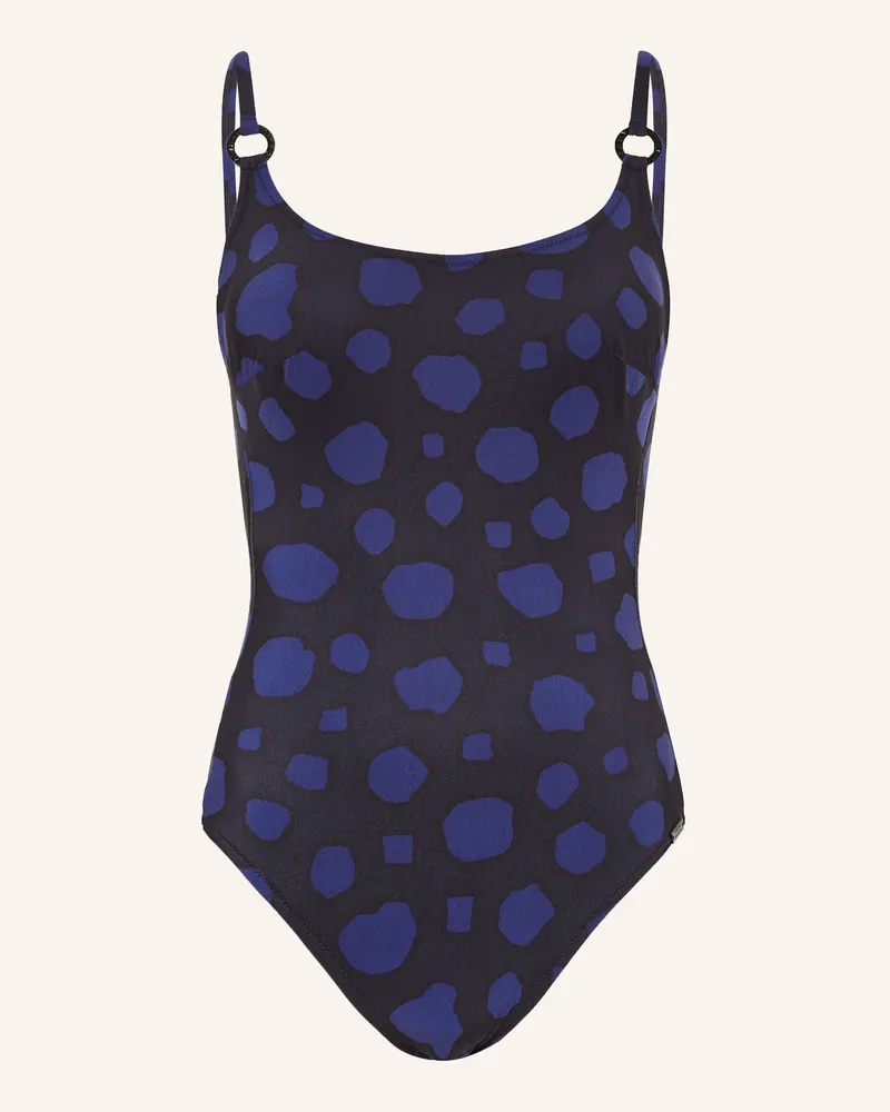 Maryan Mehlhorn Bügel-Badeanzug BLUE DOTS Schwarz