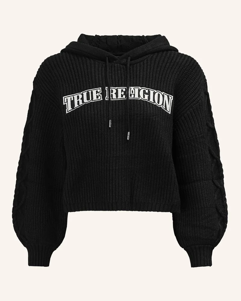 True Religion Hoodie Embroidery schwarz Schwarz