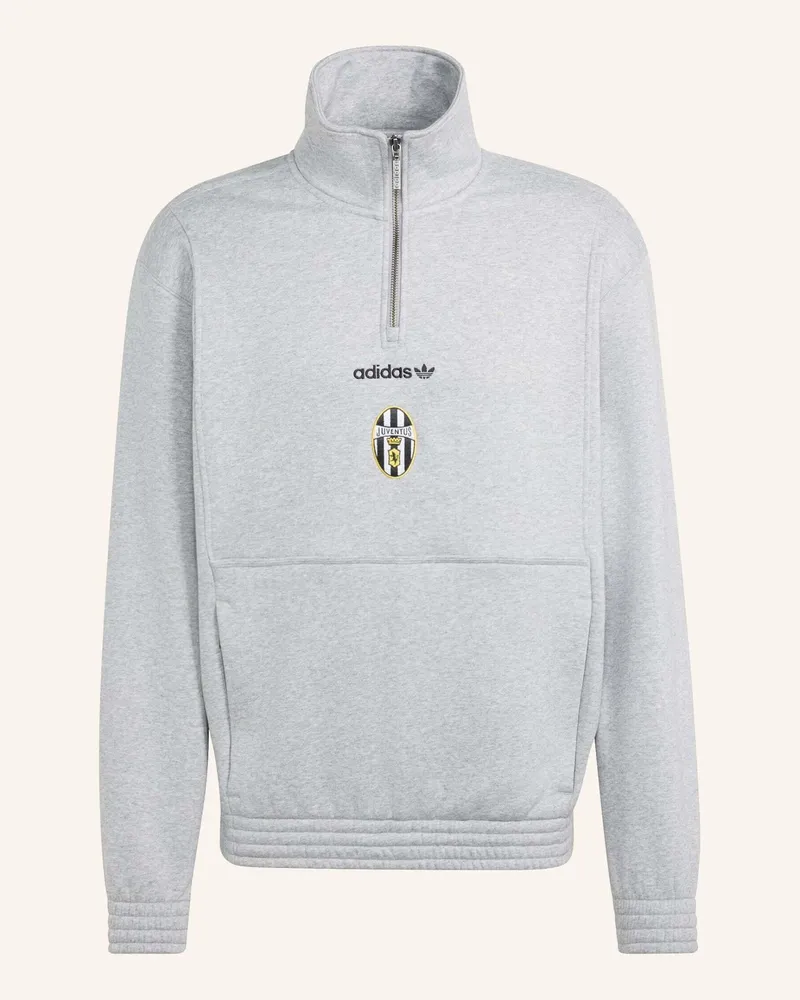 adidas Juventus Turin Eqt Top, Reissverschluss Bis Zur Brust grau Grau