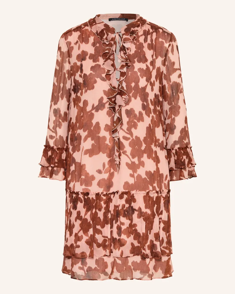 Luisa Cerano Kleid Mit Volants rosa Rosé