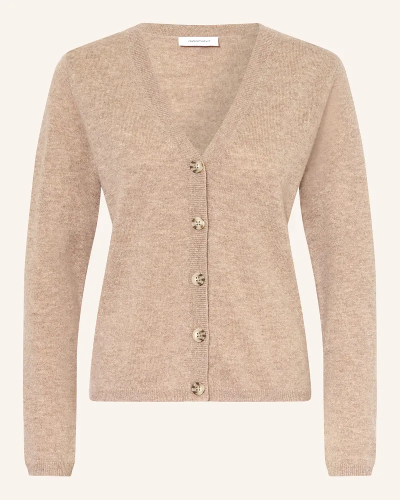 Darling Harbour Strickjacke Aus Cashmere braun Greige
