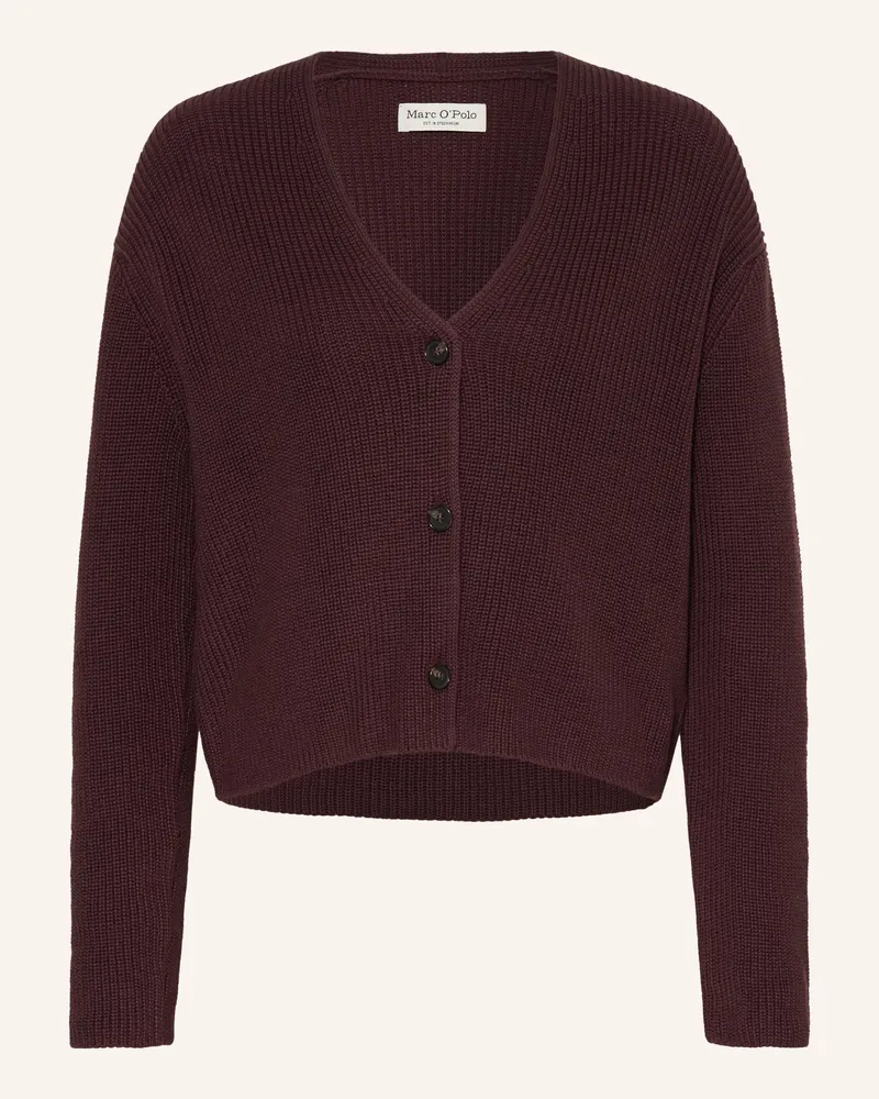 Marc O'Polo Strickjacke rot Dunkelbraun