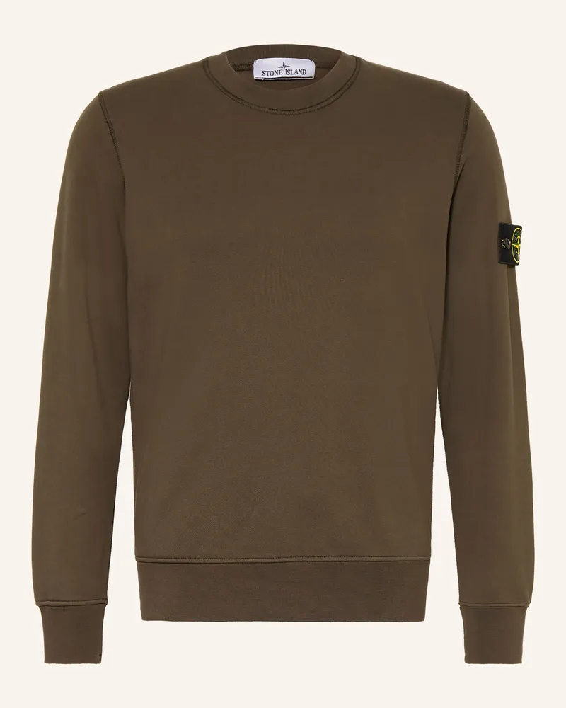 Stone Island Sweatshirt gruen Dunkelbraun