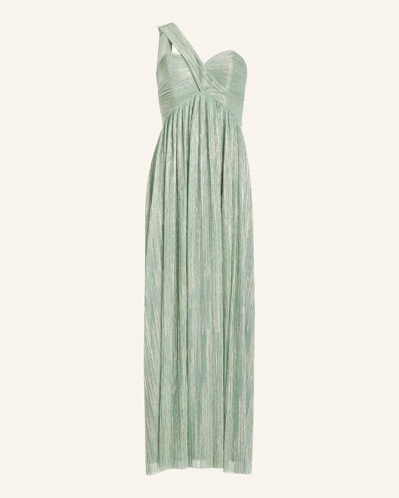 Swing Abendkleid Mit Glitzergarn Und Plissees gruen Hellgrün