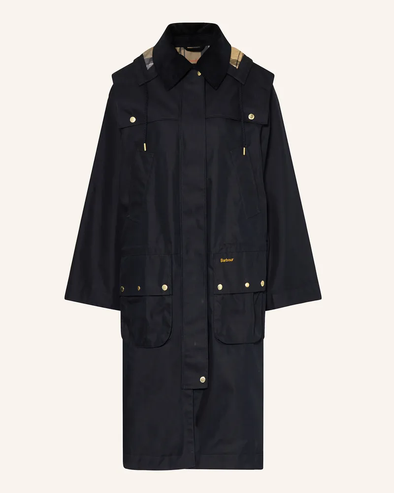 Barbour Mantel Bilsdale Mit Abnehmbarer Kapuze blau Dunkelblau