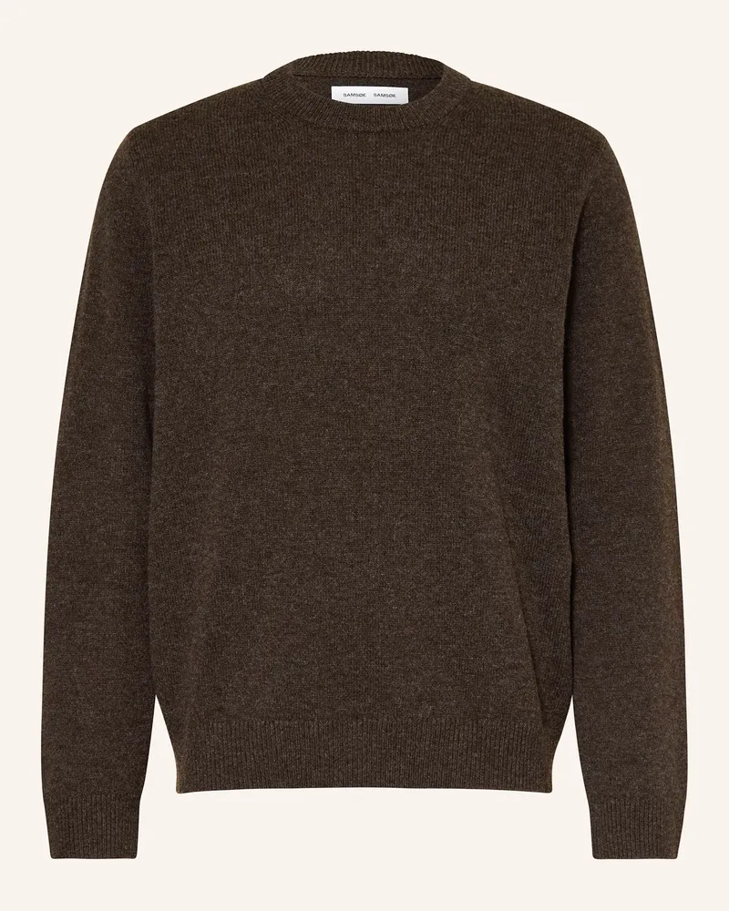 Samsøe & Samsøe Pullover Isak braun Dunkelbraun