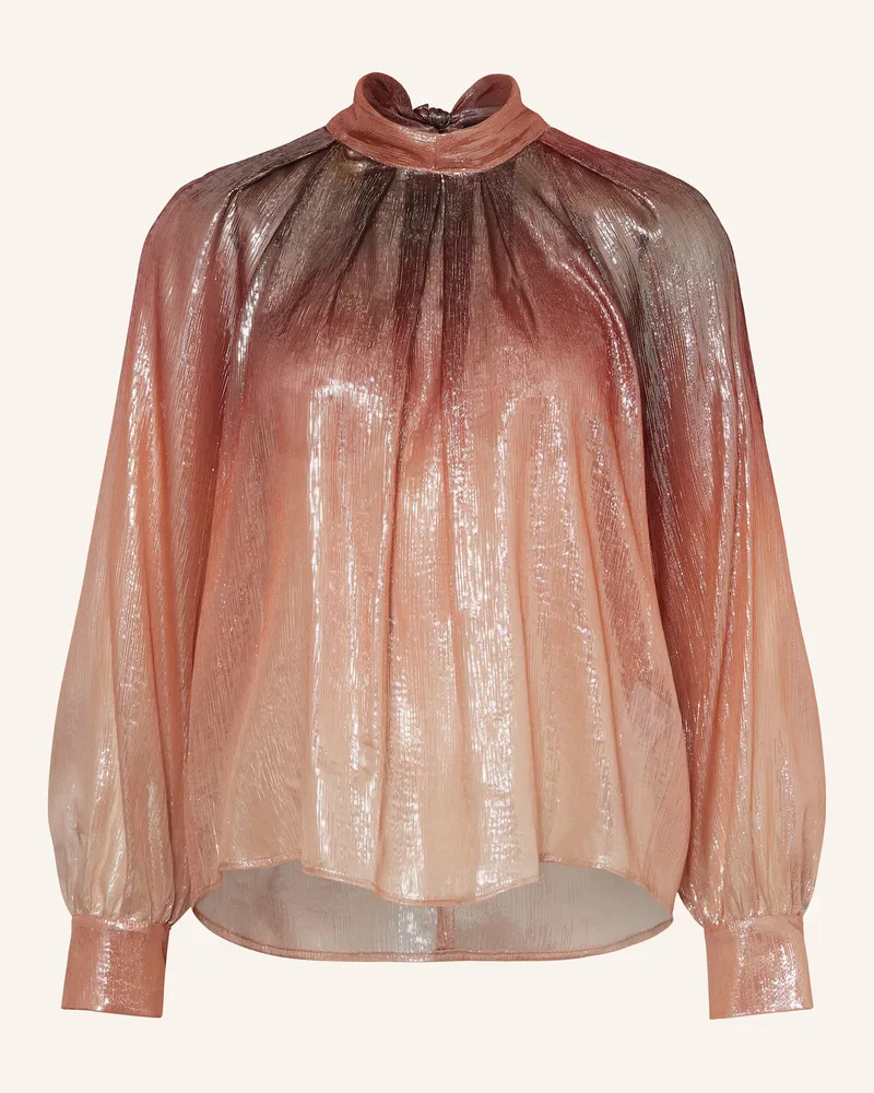 Luisa Cerano Seidenbluse mit Glitzergarn Lachs