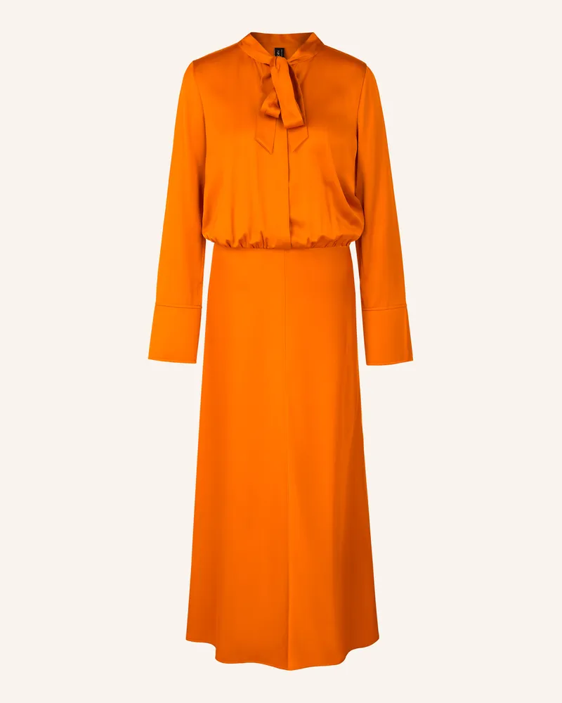Marc Cain Satinkleid mit Schluppe Orange