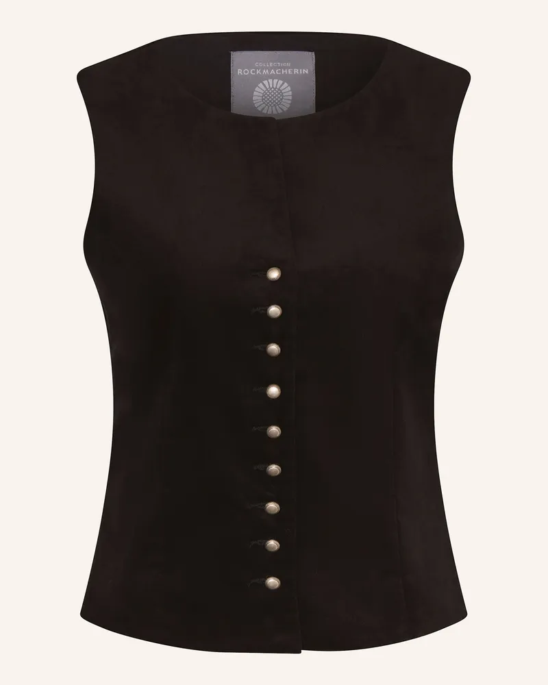 Die Rockmacherin Trachtenmieder Nanni Baumgartner schwarz Schwarz