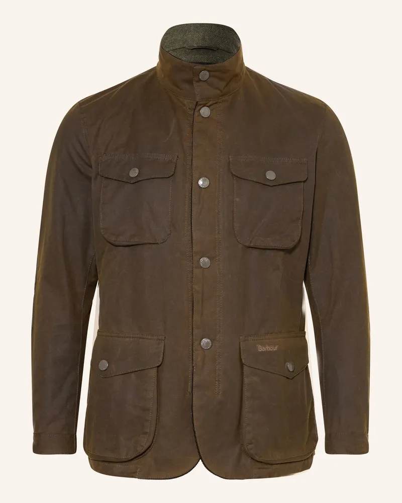 Barbour Fieldjacket Ogston Wax gruen Khaki