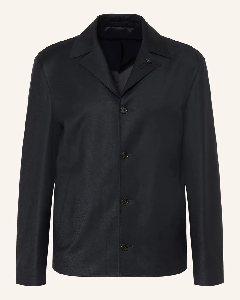 LARDINI Overjacket Aus Flanell blau Dunkelblau