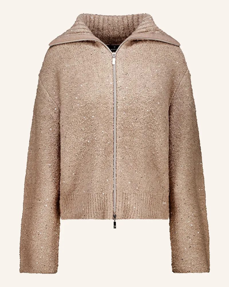 monari Strickjacke Mit Pailletten beige Beige