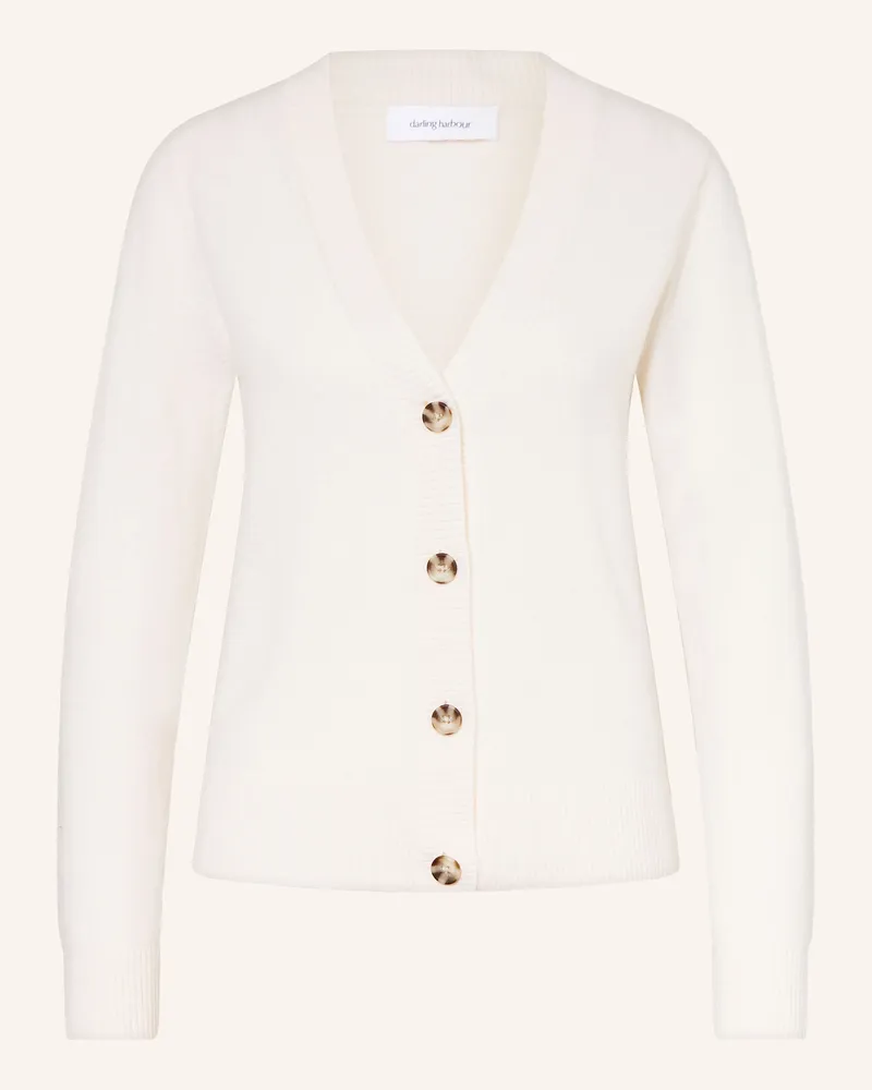 Darling Harbour Strickjacke aus Cashmere Offwhite