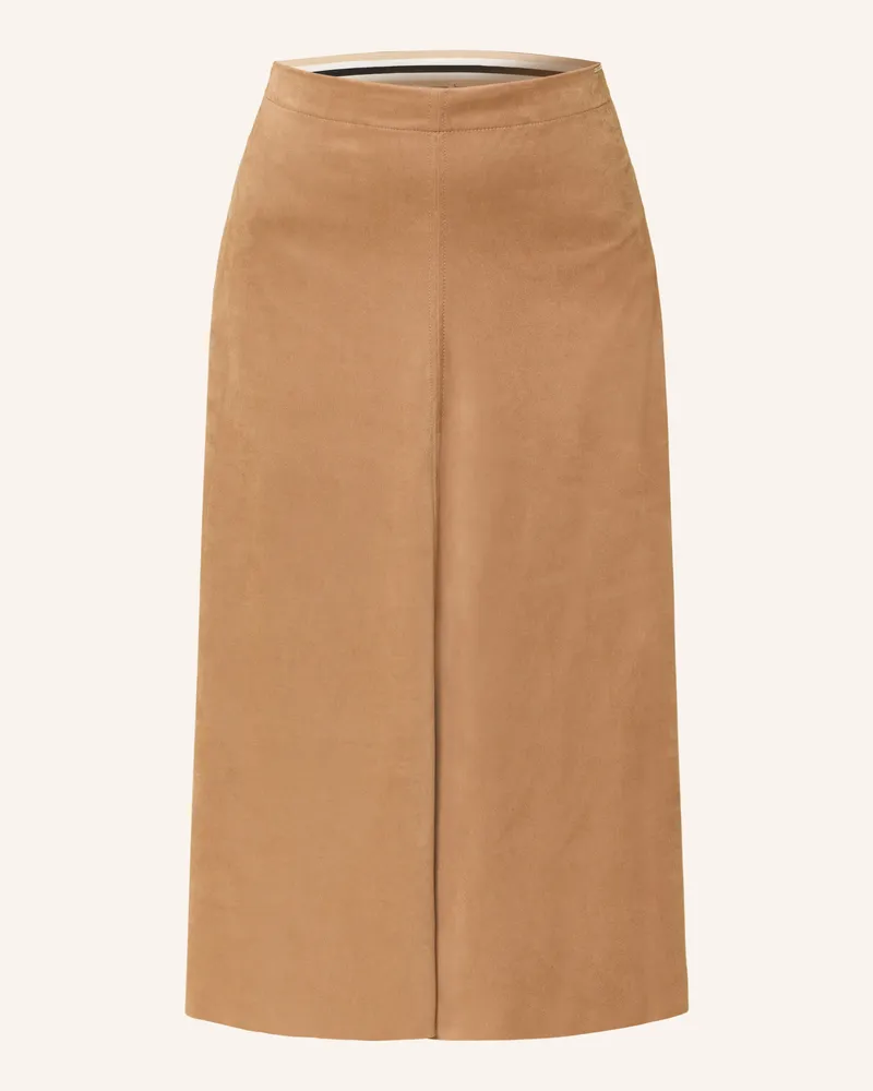 cinque Jerseyrock Ciroadster In Lederoptik braun Camel