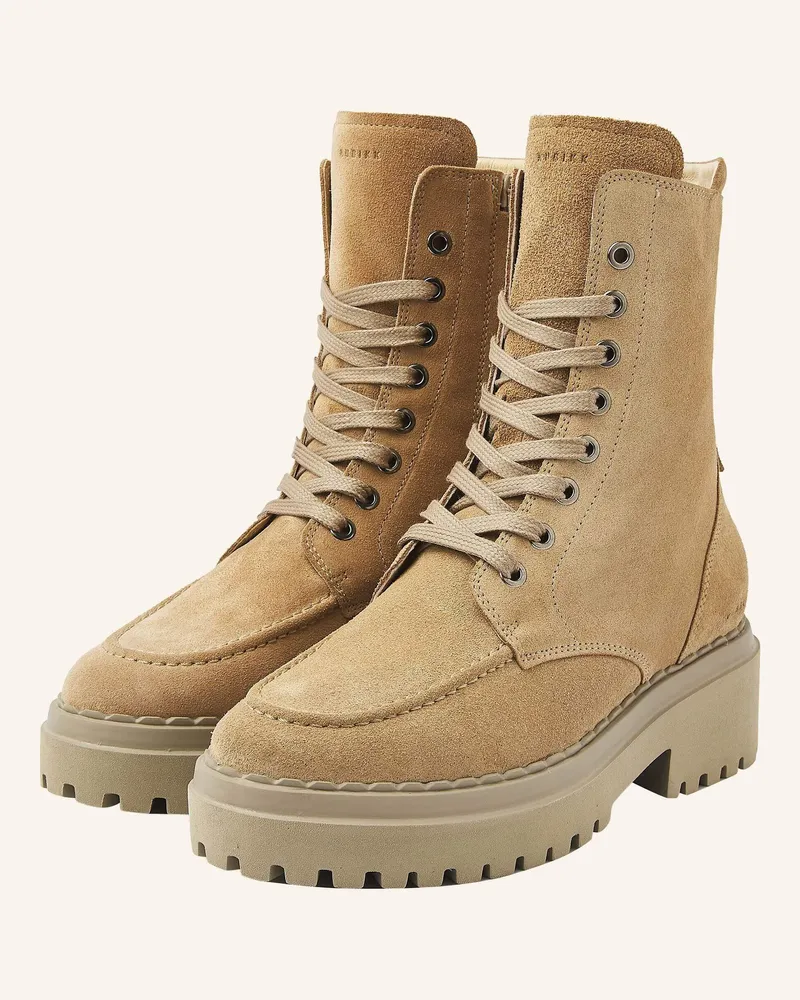 Nubikk Schnürstiefel FAE BOBBI FUR Dunkelgelb