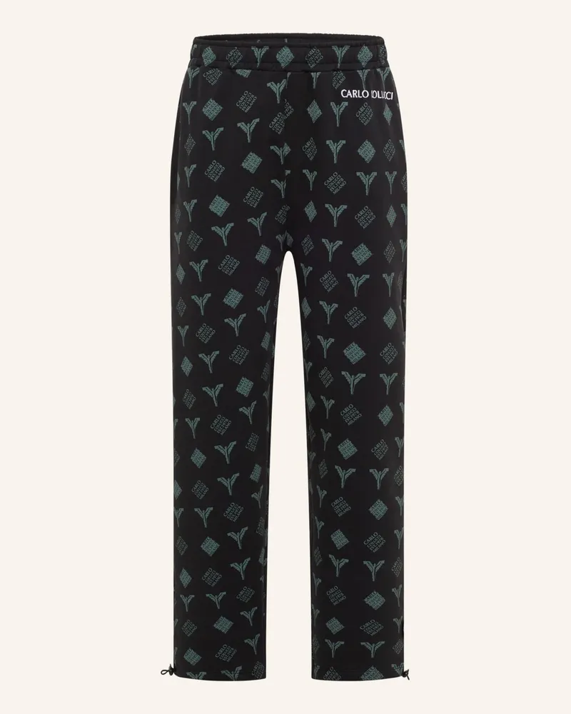Carlo Colucci Logo Sweathose - Black Friday Fadin schwarz Schwarz