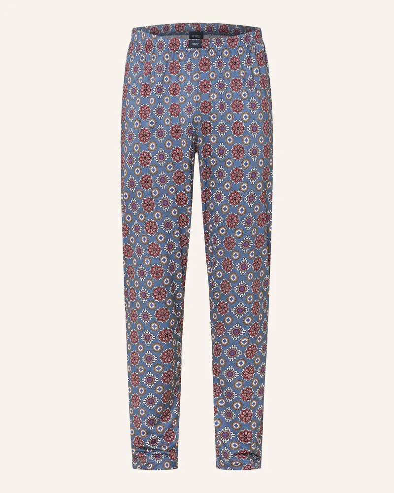 Mey Schlafhose Serie ELEGANT PATTERN Blau