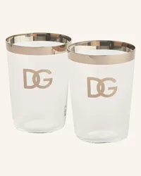 Dolce & Gabbana Casa 2er-Set Trinkgläser Silber