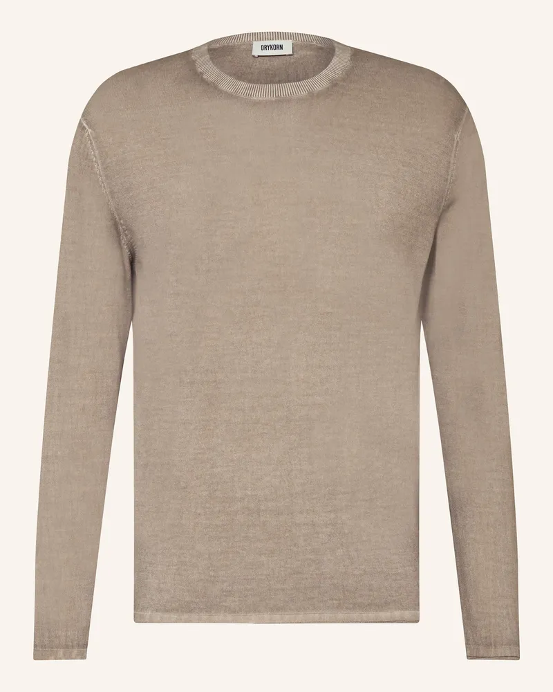 Drykorn Pullover Leando beige Dunkelbraun