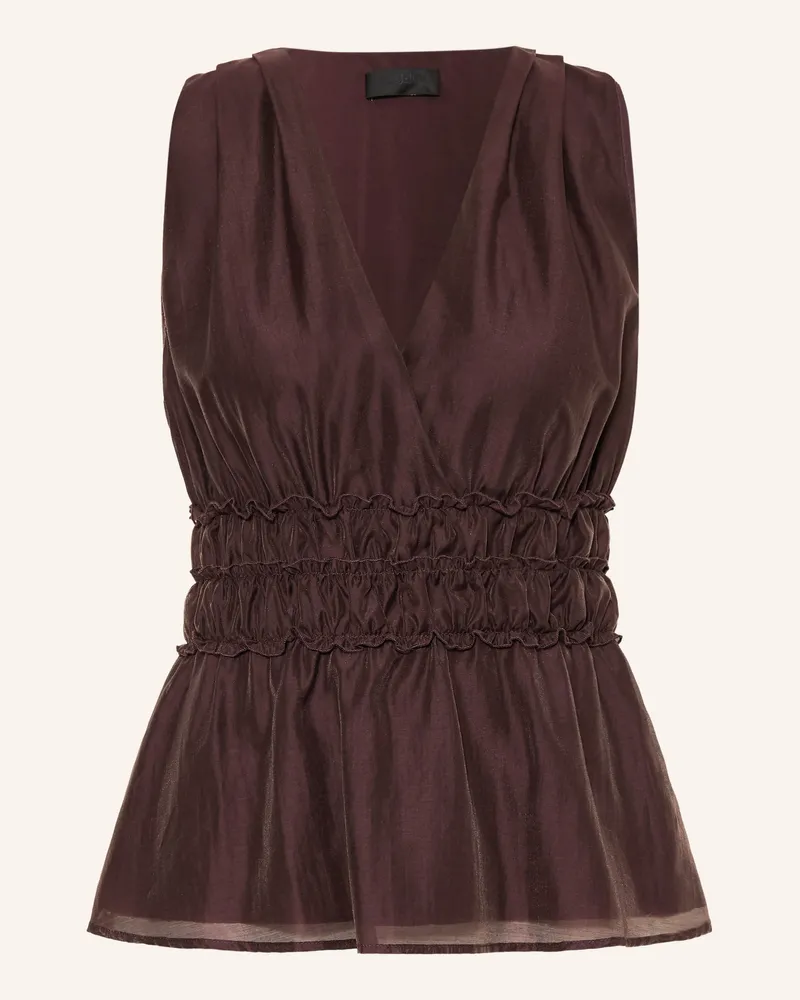 Liu Jo Blusentop Mit Rüschen braun Dunkelbraun