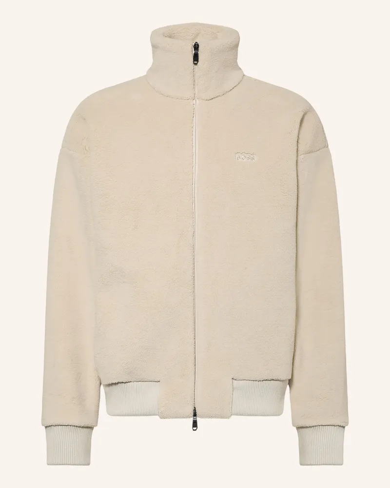 HUGO BOSS Fleecejacke Teddy beige Beige