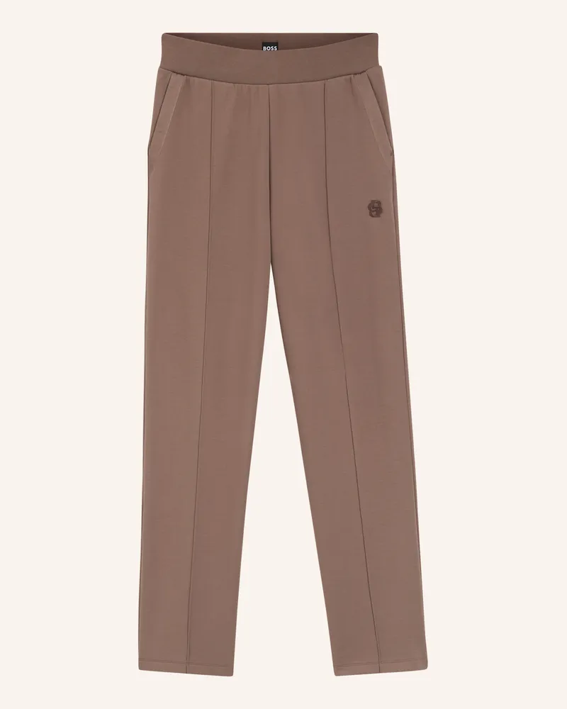 HUGO BOSS Loungewear Unterteil Shiny B_Pants braun Hellbraun